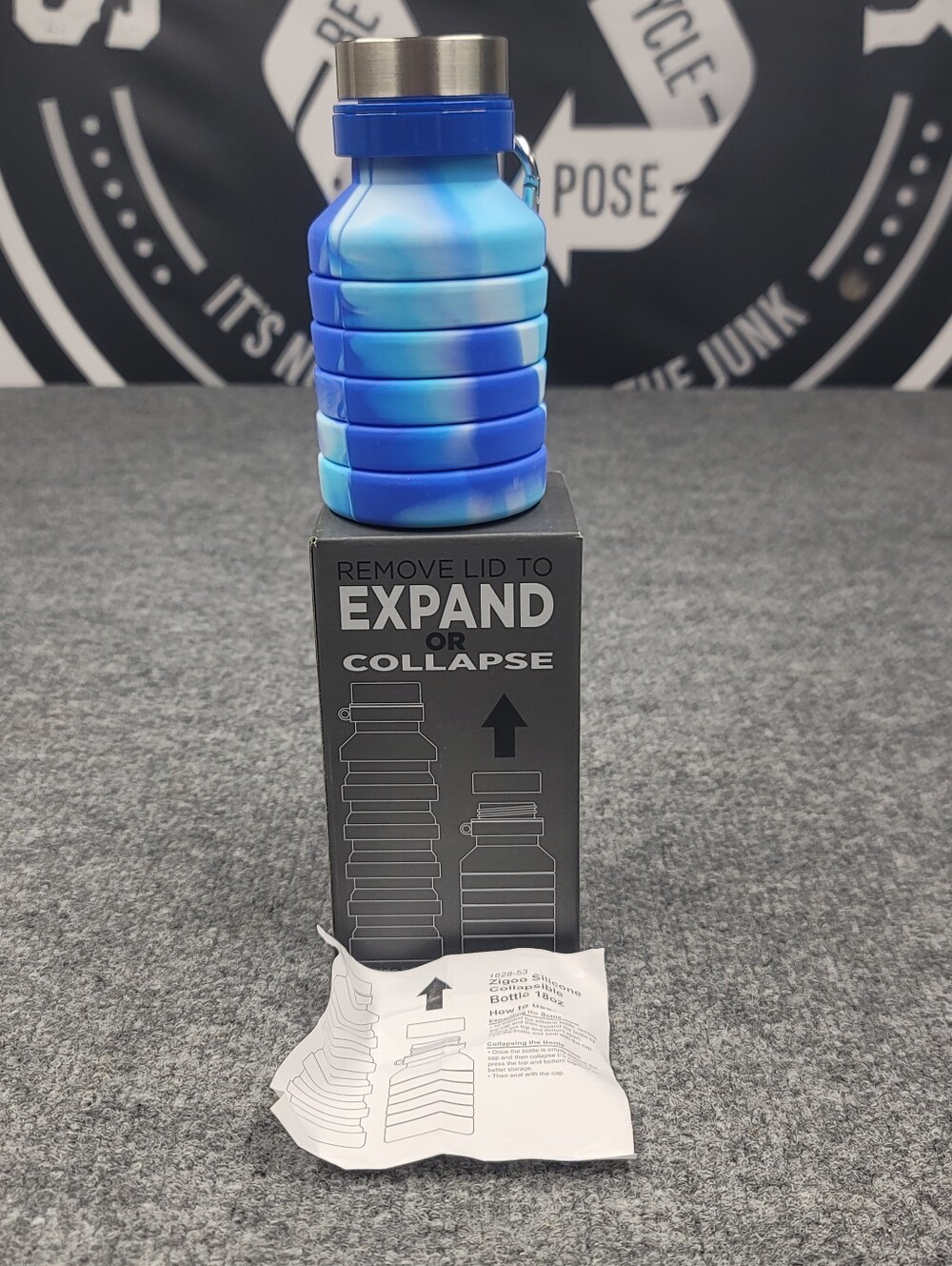 Zigoo Silicone Collapsible Bottle 18oz Paul MCcartney Get Back Tour Item Unused